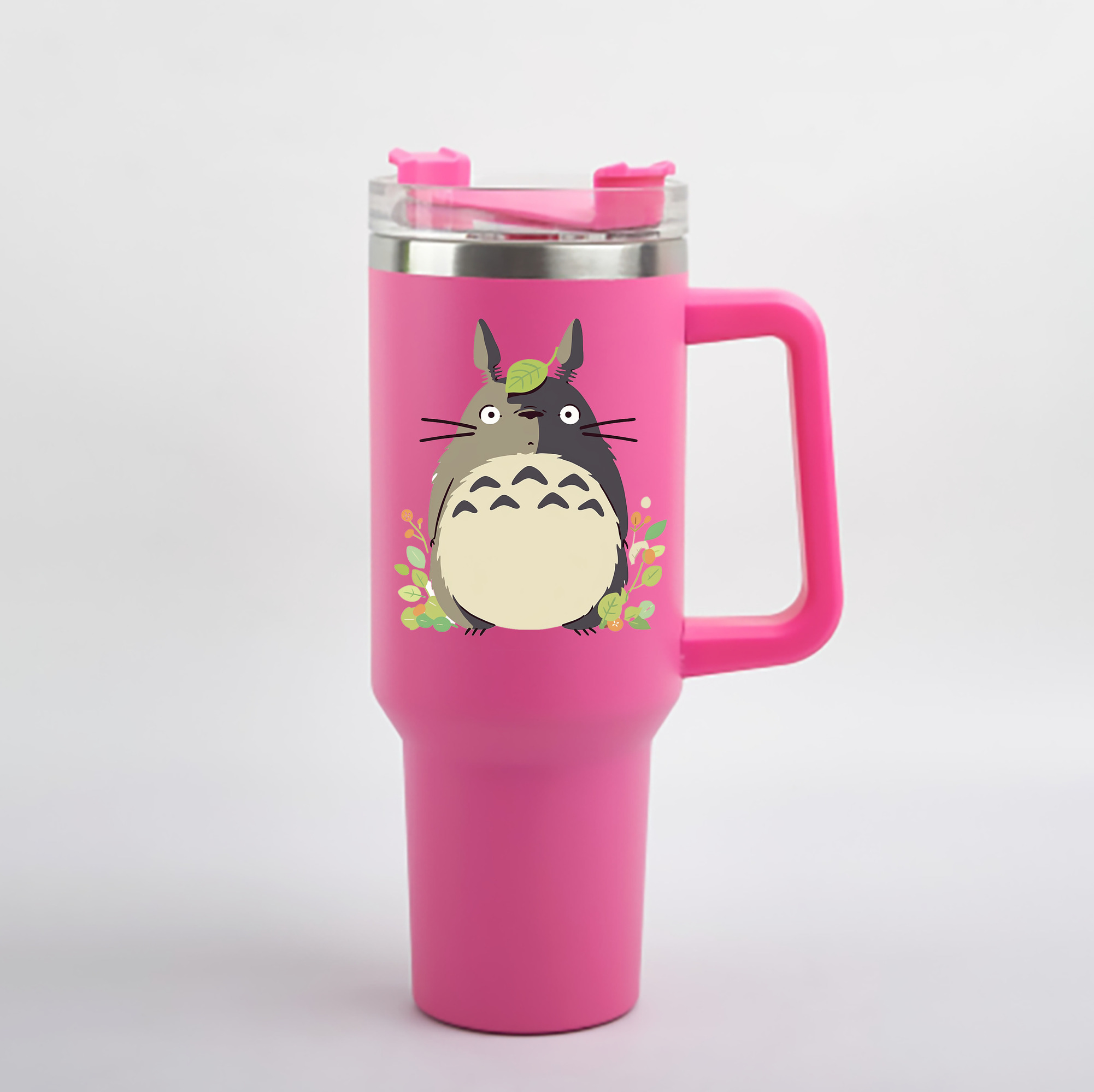 （画像用） となりのトトロ 草壁メイ 草壁サツキ My Neighbor Totoro Satsuki Kusakabe Mei Kusakabe 1200mL車用タンブラー - クリスタルステッカー（プラスチックストロー付き）